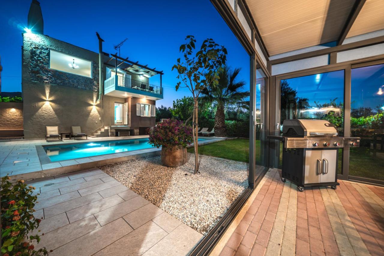 Petronila Luxury Villa With Heated Private Pool Kíssamos Exterior foto