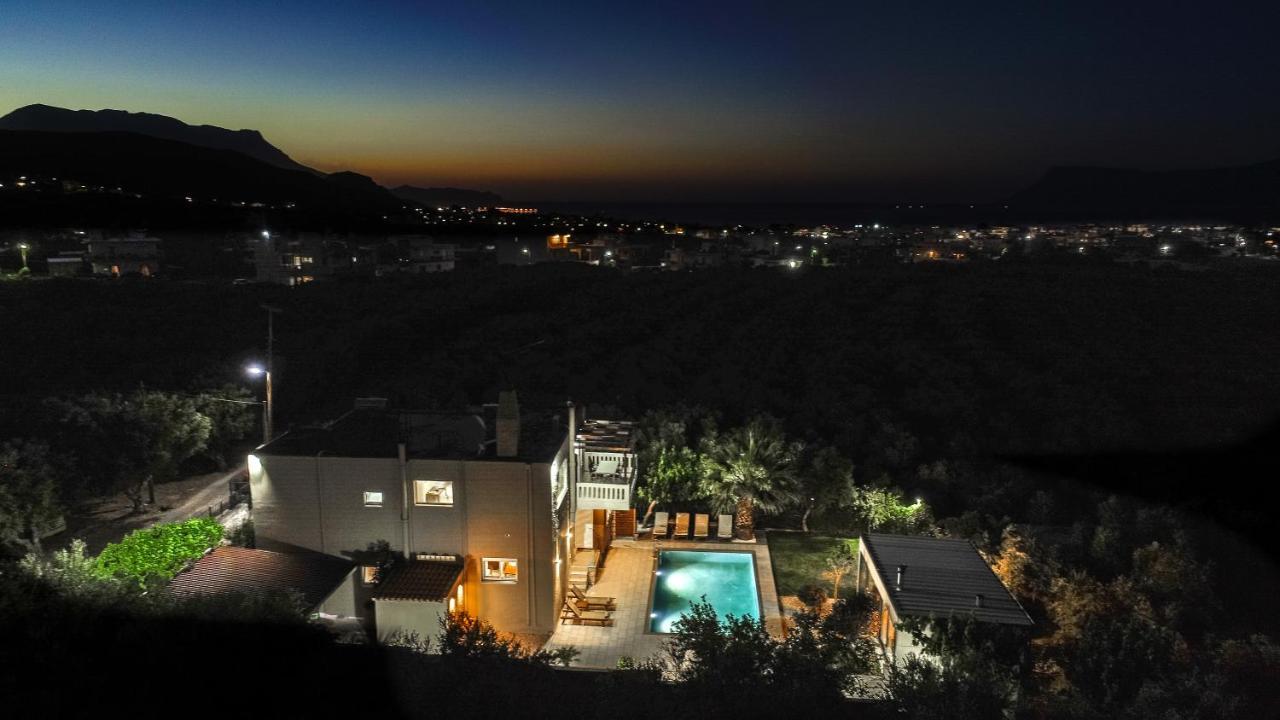Petronila Luxury Villa With Heated Private Pool Kíssamos Exterior foto